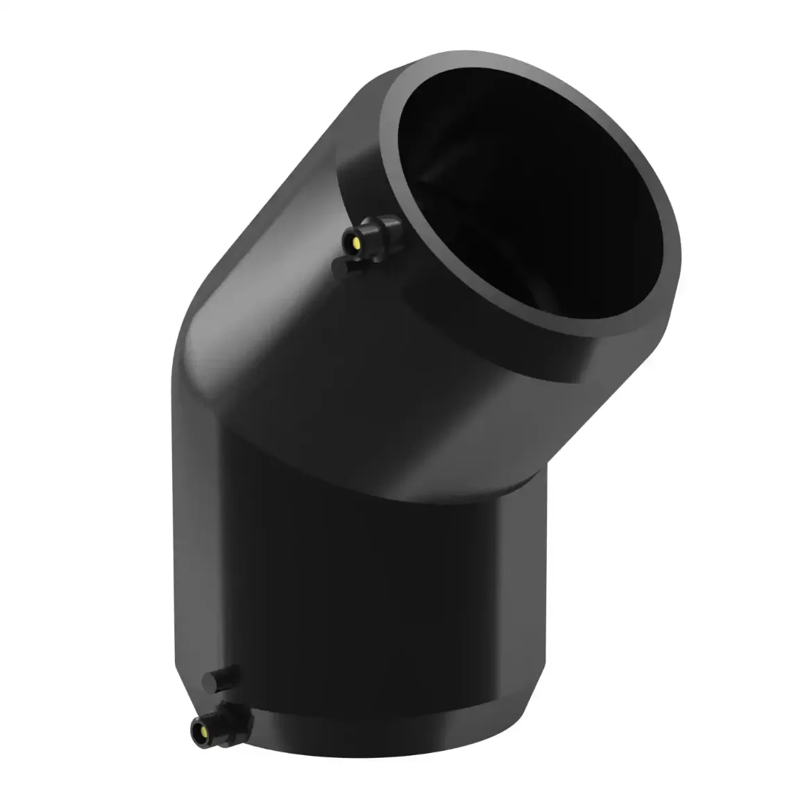 Picture of E-Elbow 45deg:40 SDR11 MOP water 16bar/gas 10bar injection moulded Electro-fusion W/P PE 100- RC black