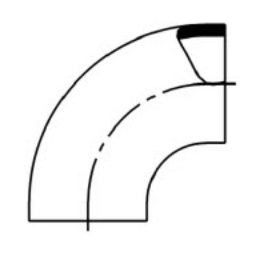 Picture of Bend 90deg:160X4.9 SDR33 ISO S-16 short spigot injection moulded Butt-welding PE 100-RC black
