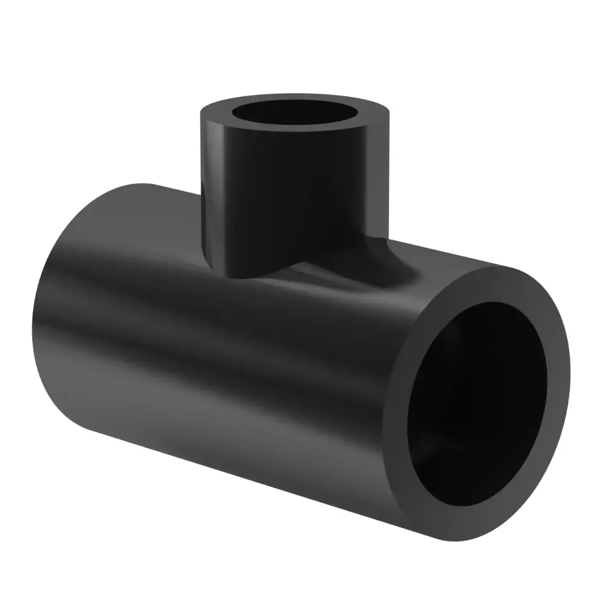 Picture of Tee reduced:32/20 MOP 16bar injection moulded Socket-welding PE 100-RC black
