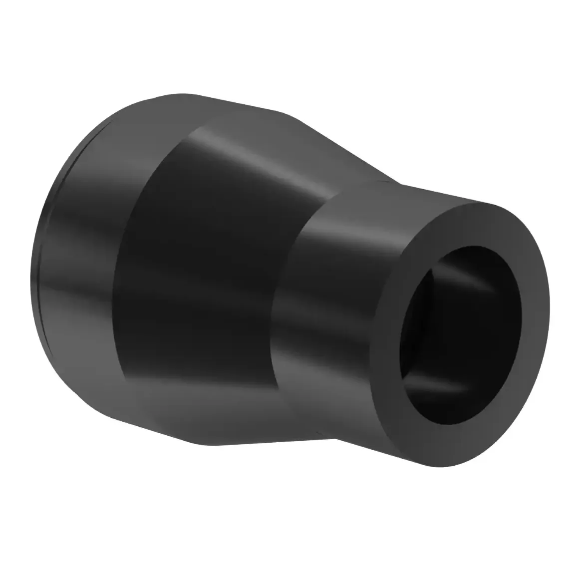 Picture of Reducer concentric:90/63 (Spigot/Socket) MOP 16bar injection moulded Socket-welding PE 100-RC black