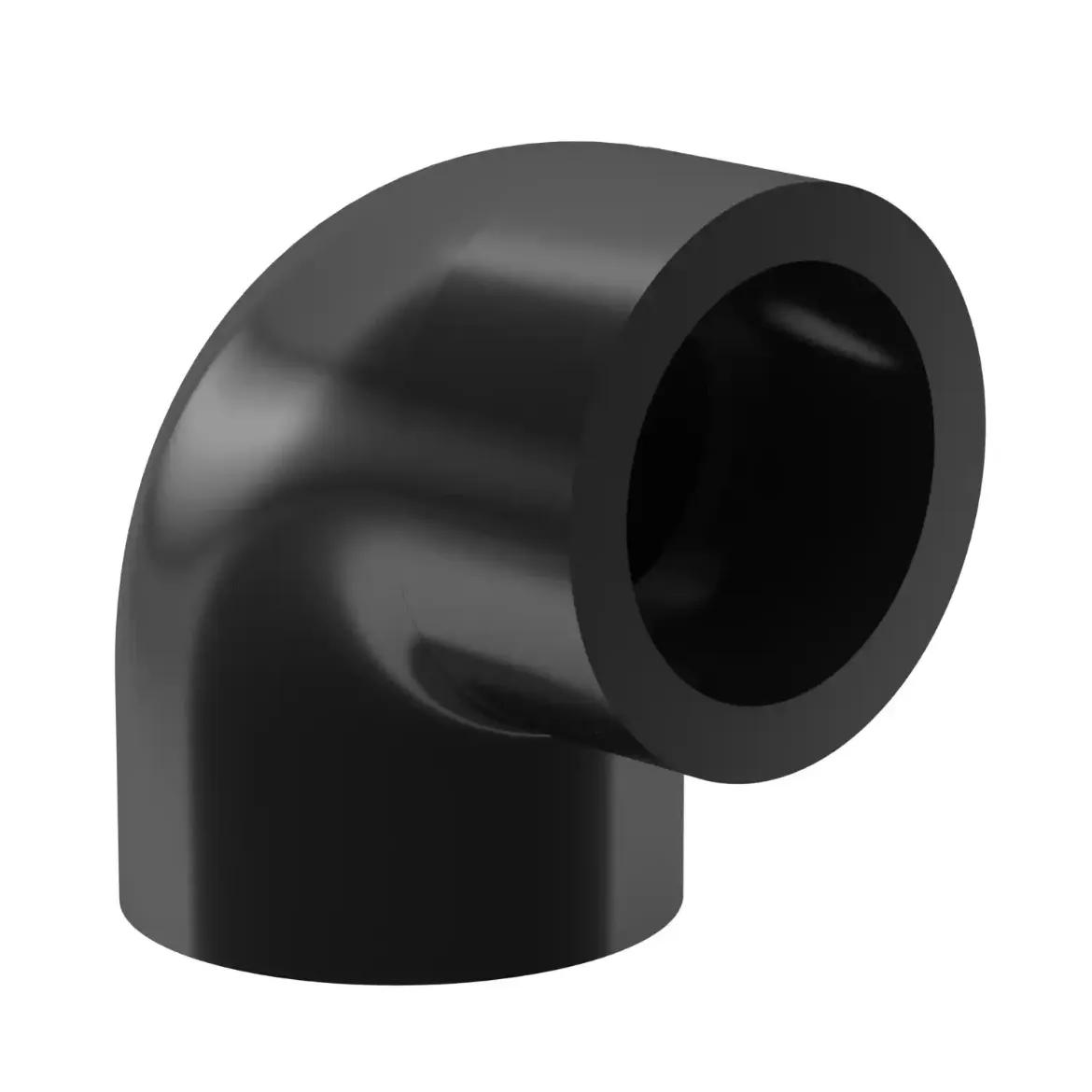 Picture of Elbow 90deg:50 MOP 16bar injection moulded Socket-welding PE 100-RC black