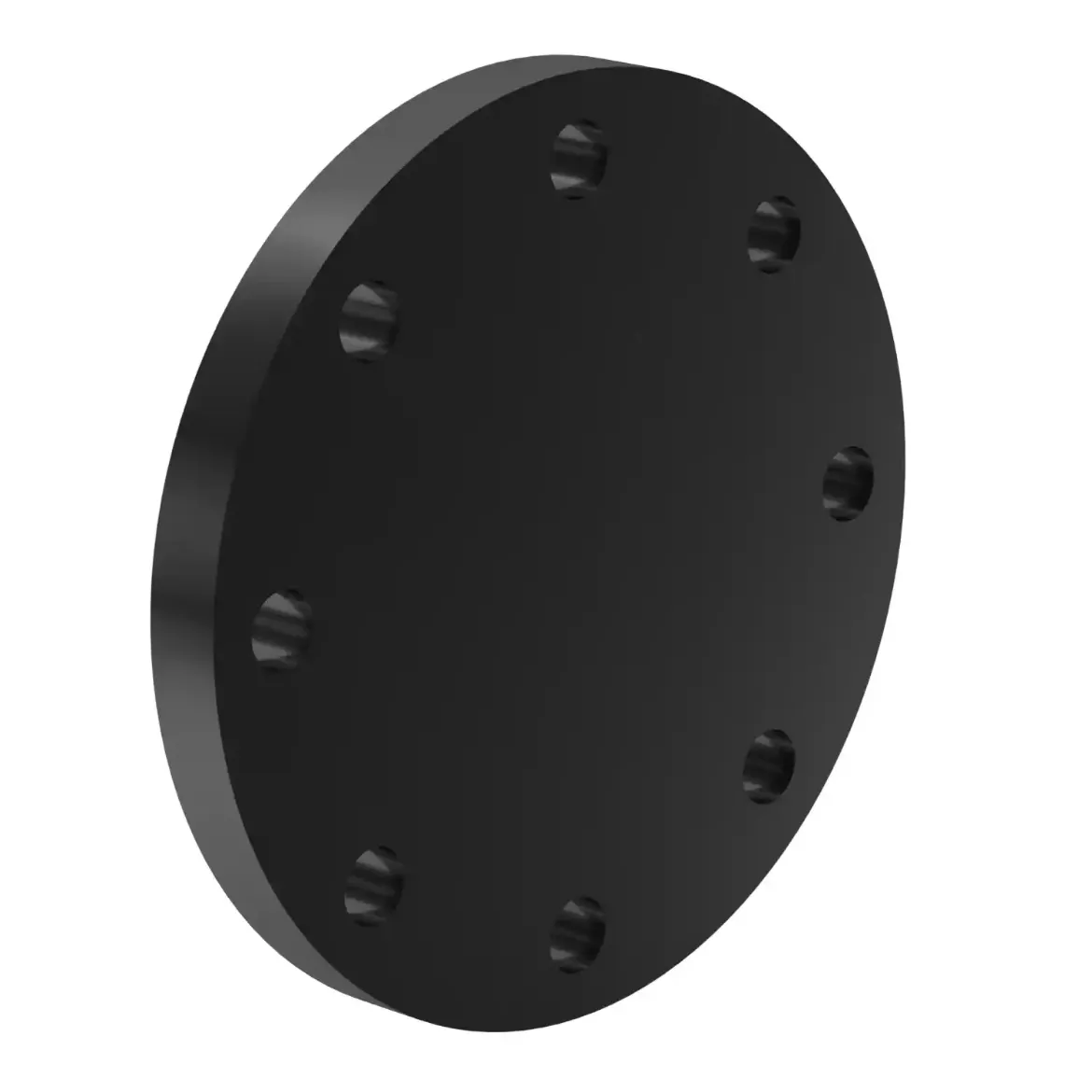 Picture of Blind Flange DIN:315 MOP 16bar steel insert injection moulded/drilled PN10 Flange connection PP-FRP black