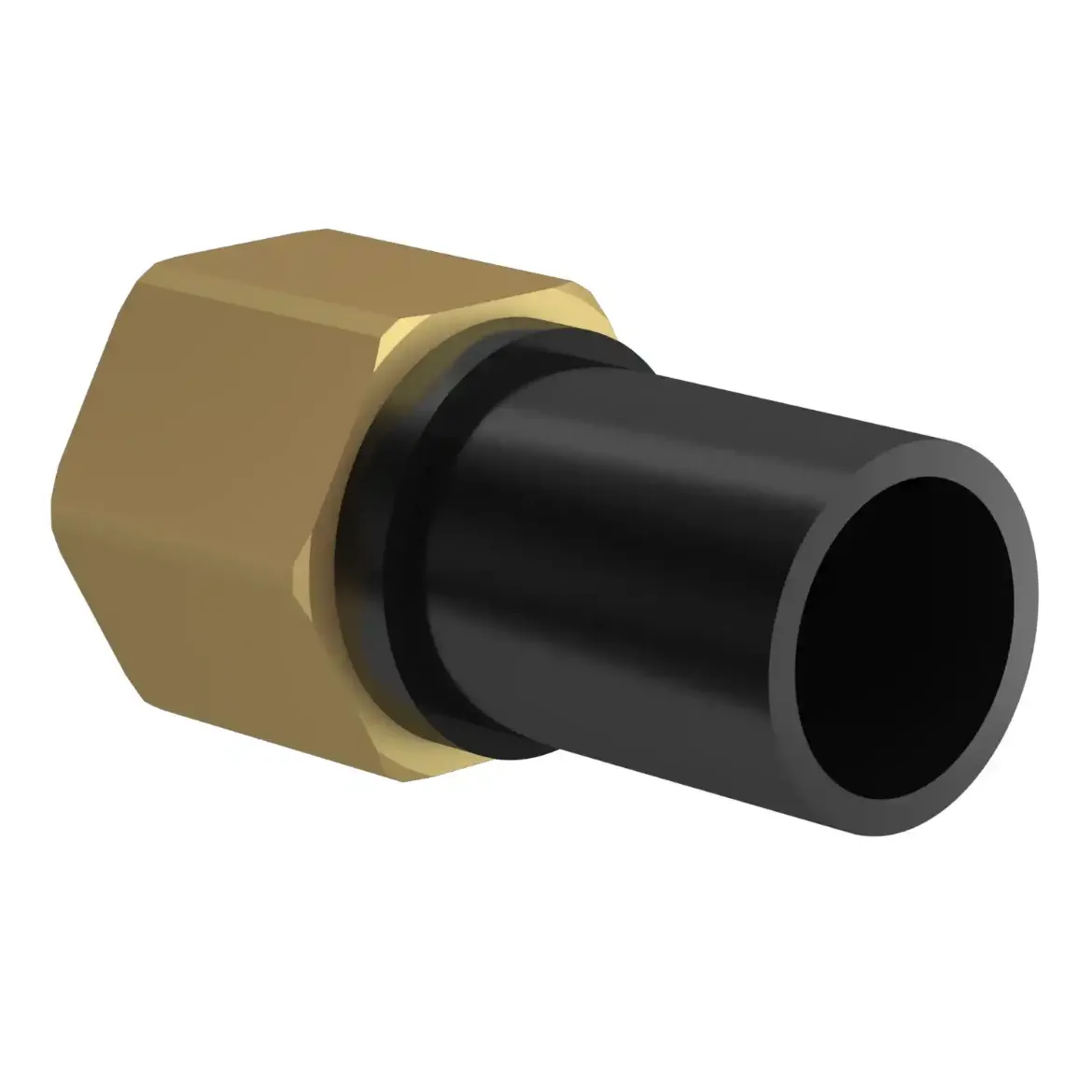 Picture of Brass-R-female thread:32X1in SDR11 PN16 for E-Adaptor injection moulded Electro-fusion W/P PE 100-RC black