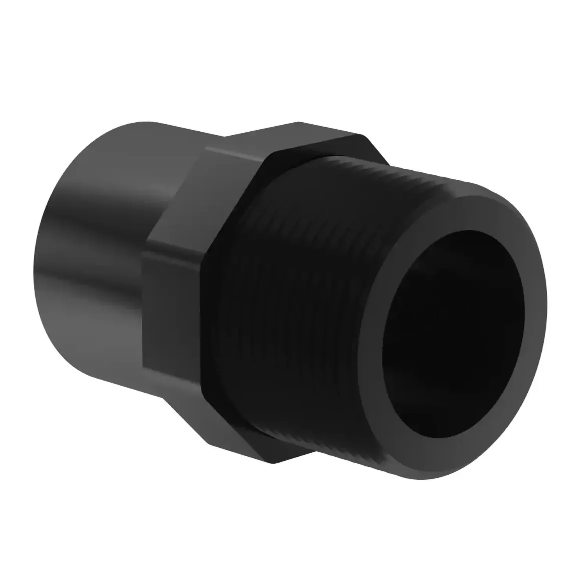 Picture of Adaptor Male Thread:20X3/4in MOP 10bar R-thread injection moulded Socket-welding PE 100-RC black