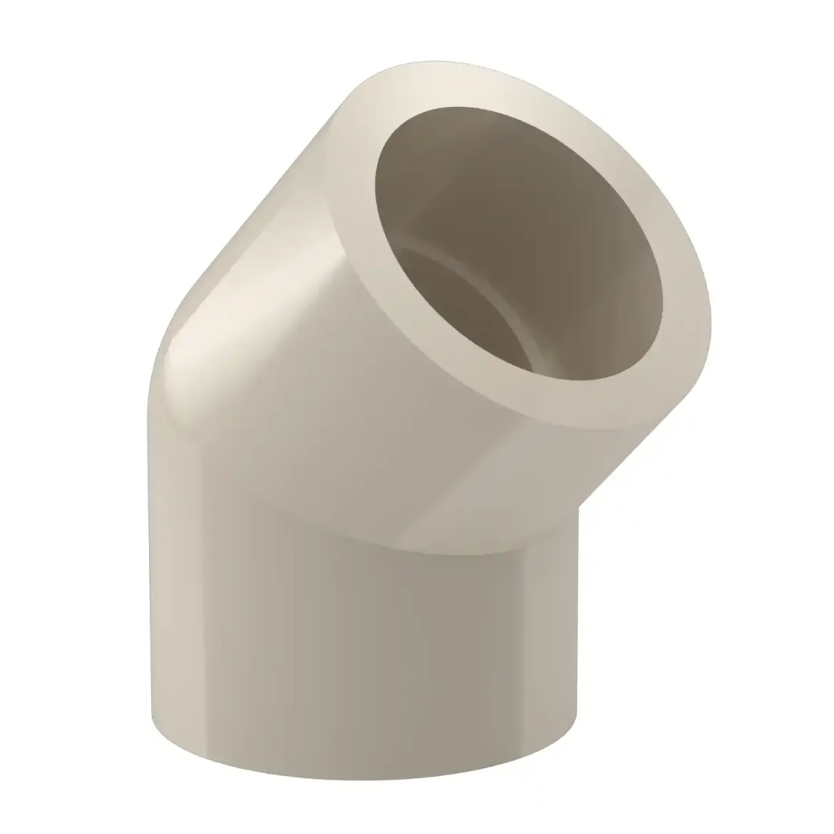 Picture of Elbow 45deg:75 MOP 16bar injection moulded Socket-welding PPR grey