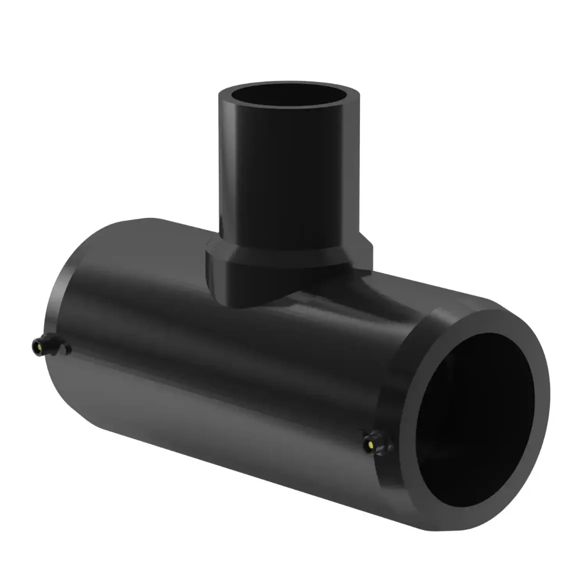 Picture of E-Tee Reducing: 63/20 SDR11 MOP water 16bar/gas 10bar injection moulded Electro-fusion W/P PE 100-RC black