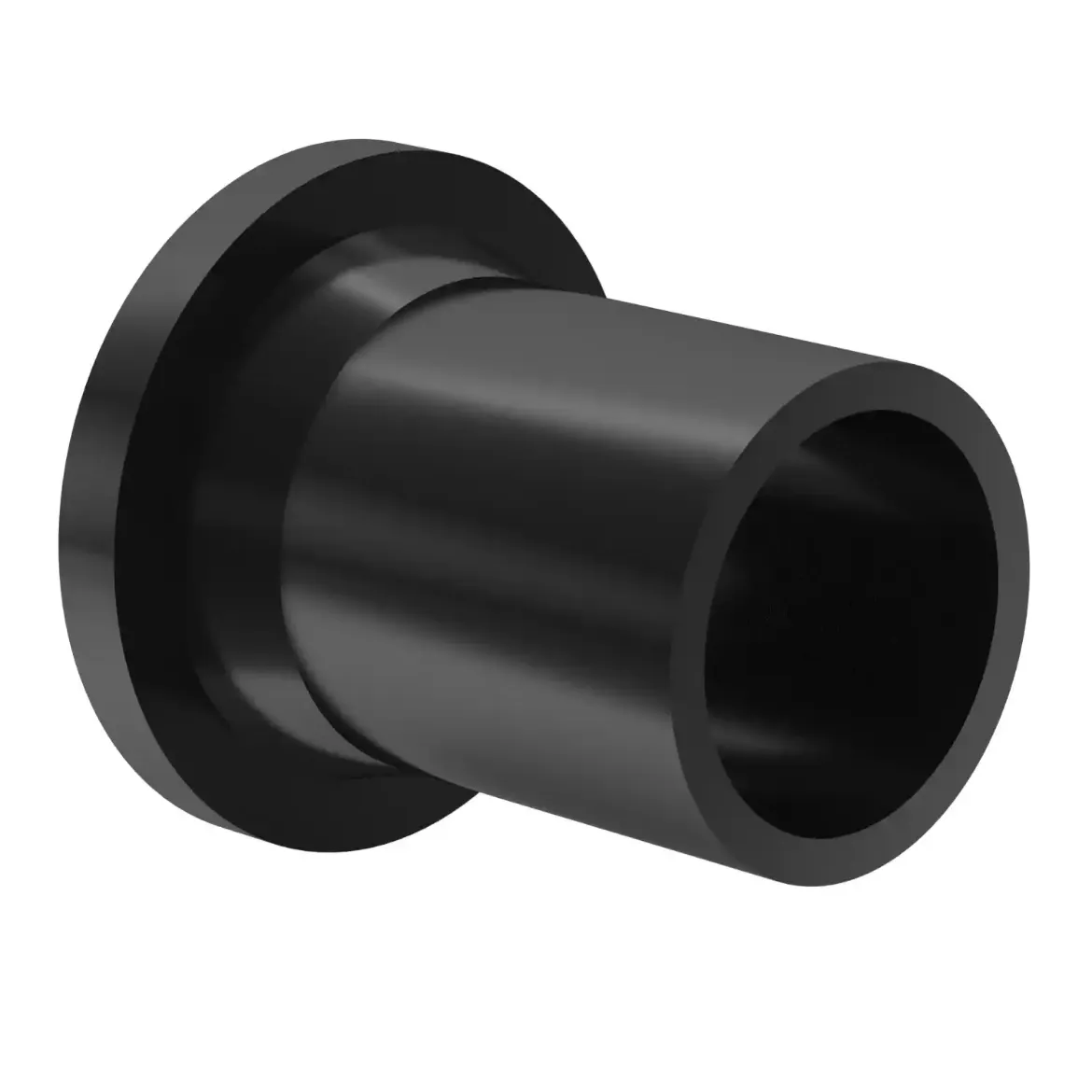 Picture of Stub Flange DIN/AS:355X21.1 SDR17 PN10 long spigot injection moulded Butt+E-socket-welding W/P PE 100-RC black