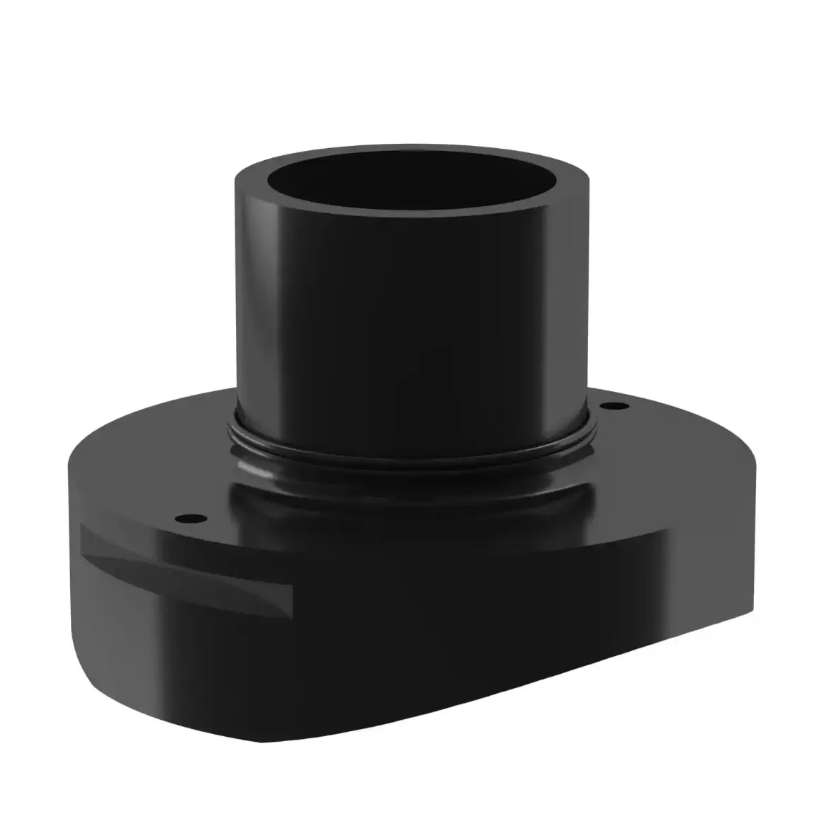 Picture of Spigot Saddle System Top Load:900/280 SDR11 MOP 16bar machined Electro-fusion PE 100-RC black