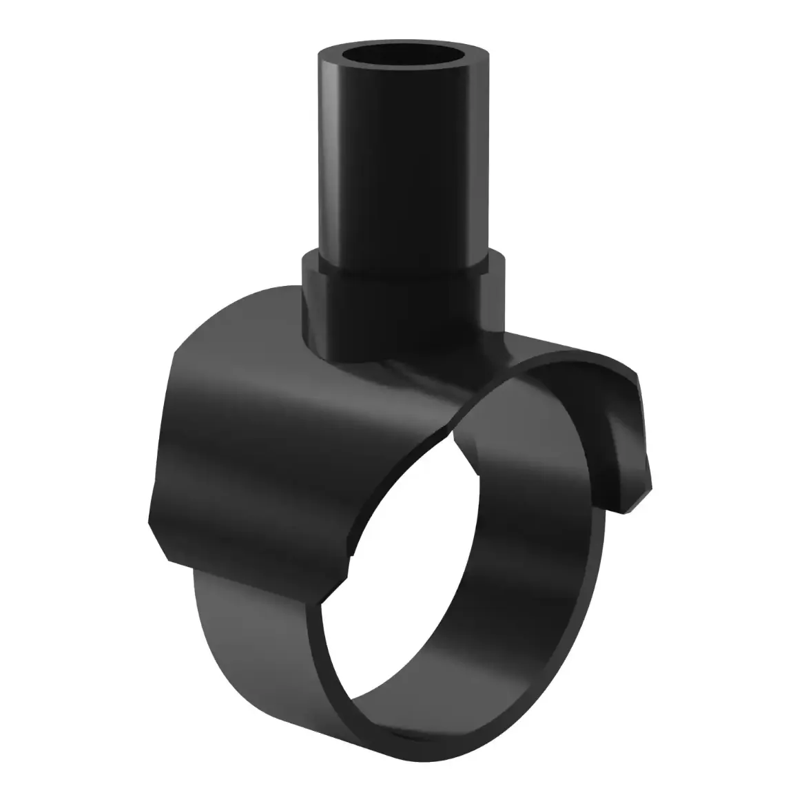 Picture of Spigot Saddle (2 piece):160/110 SDR17-11 PN16 MOP water 16bar/gas 10bar injection moulded Electro-fusion W/P PE-100 RC black