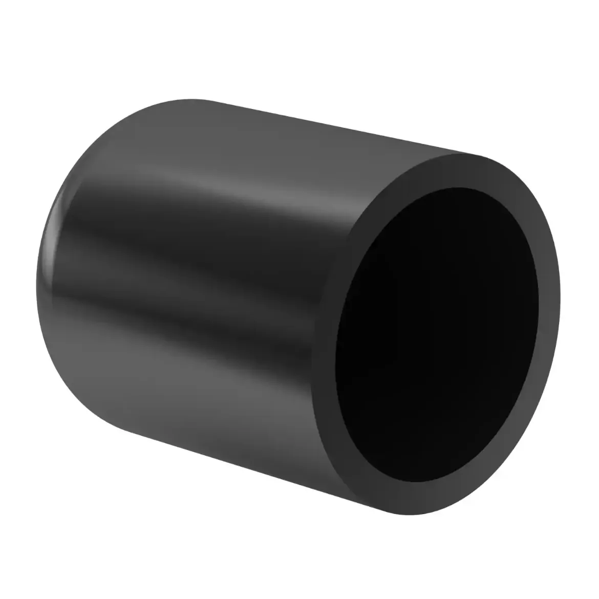 Picture of End Cap:140X8.3 SDR17 PN10 long spigot injection moulded Butt+E-socket-welding W/P PE 100-RC black