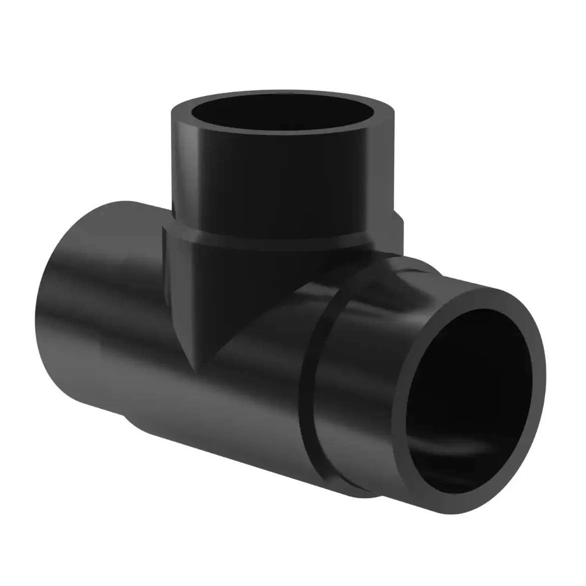Picture of Tee:90X8.2 SDR11 ISO S-5 short spigot injection moulded Butt-welding PE 100-RC black