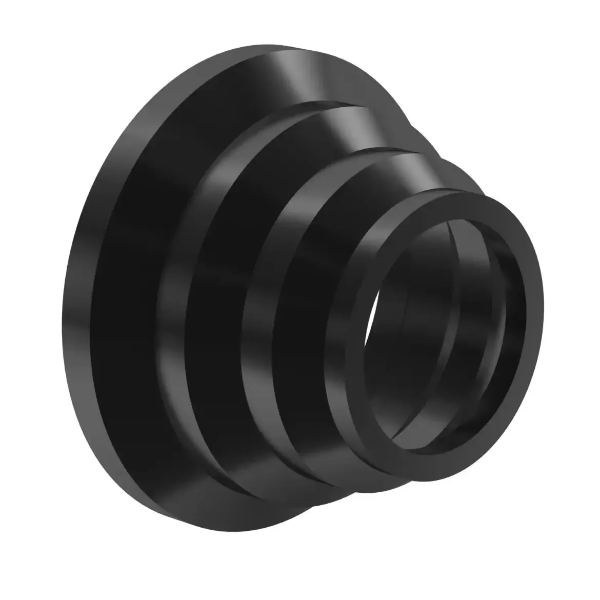 Picture of Reducer concentric:315/225 SDR17 ISO S-8 short spigot injection moulded Butt-welding PE 100-RC black