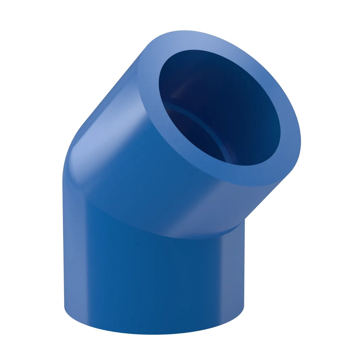 Picture of Elbow 45deg:40 MOP 16bar injection moulded Socket-welding PE 100 blue