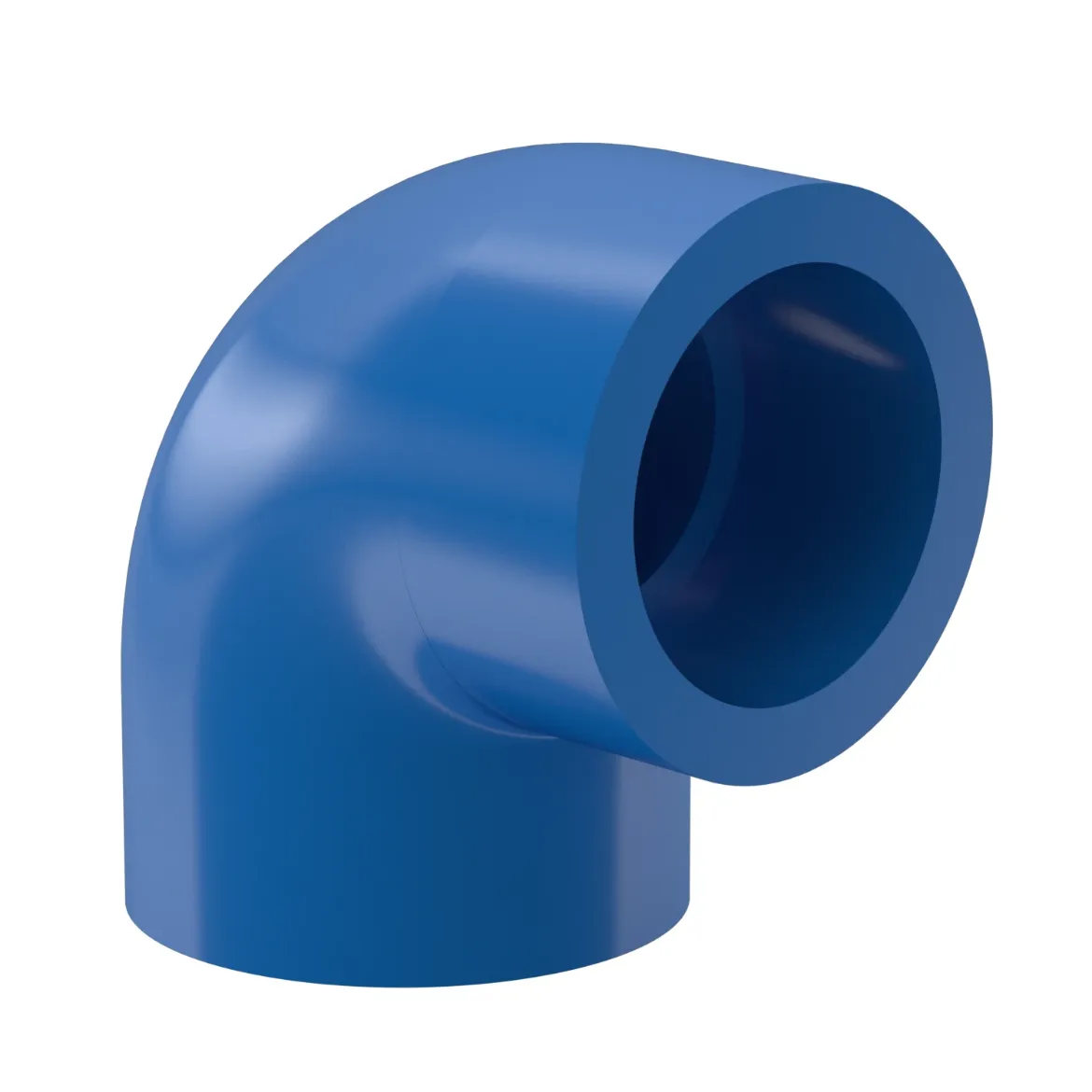 Picture of Elbow 90deg:63 MOP 16bar injection moulded Socket-welding PE 100 blue