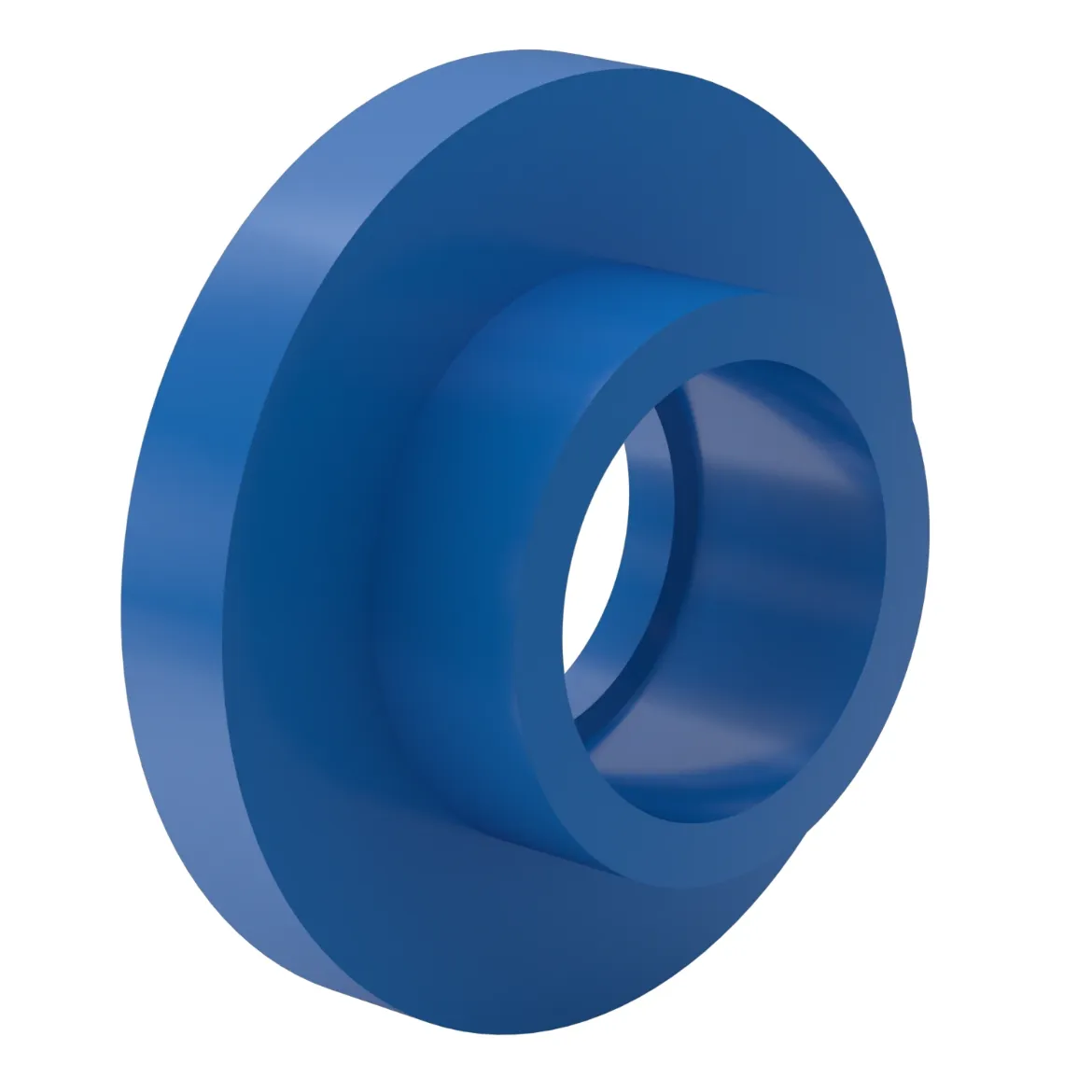 Picture of Flange Adaptor DIN:20 MOP 16bar injection moulded Socket-welding PE 100 blue