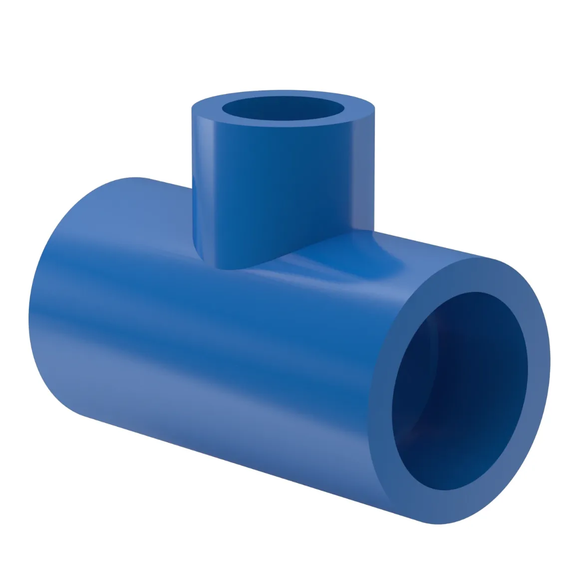 Picture of Tee reduced:32/25 MOP 16bar injection moulded Socket-welding PE 100 blue