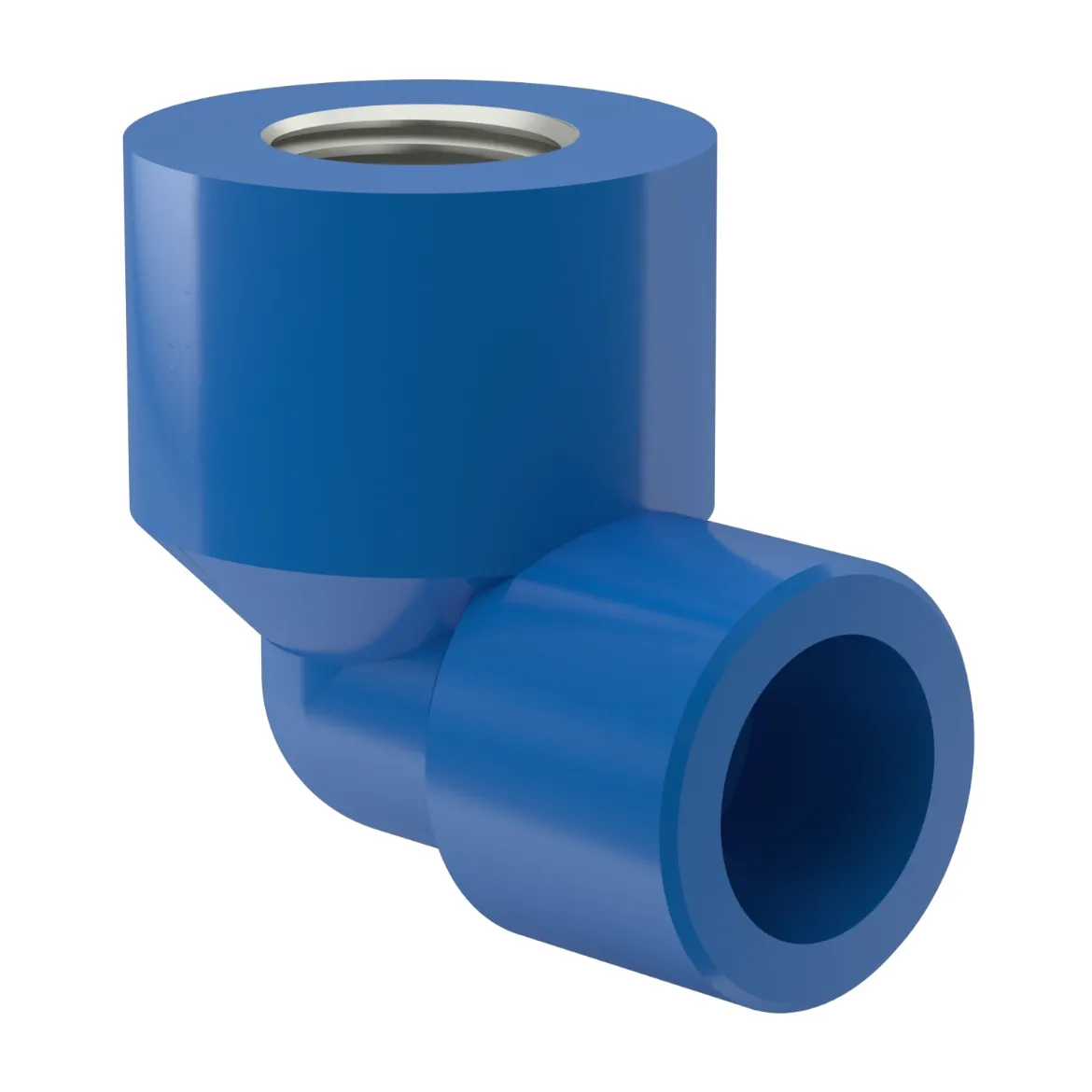 Picture of Transition Elbow 90deg:20X1/2in MOP 16bar with R metal female thread injection moulded Socket-welding PE 100 blue