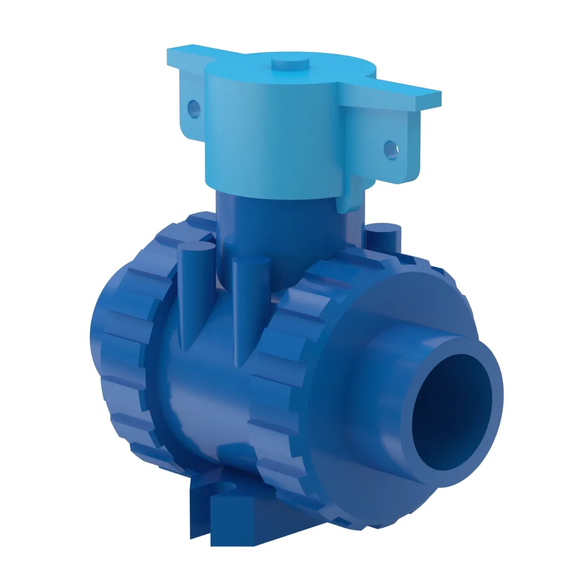 Picture of Ball Valve:40 MOP 16bar FPM-sealing injection moulded Socket-welding PE 100 blue
