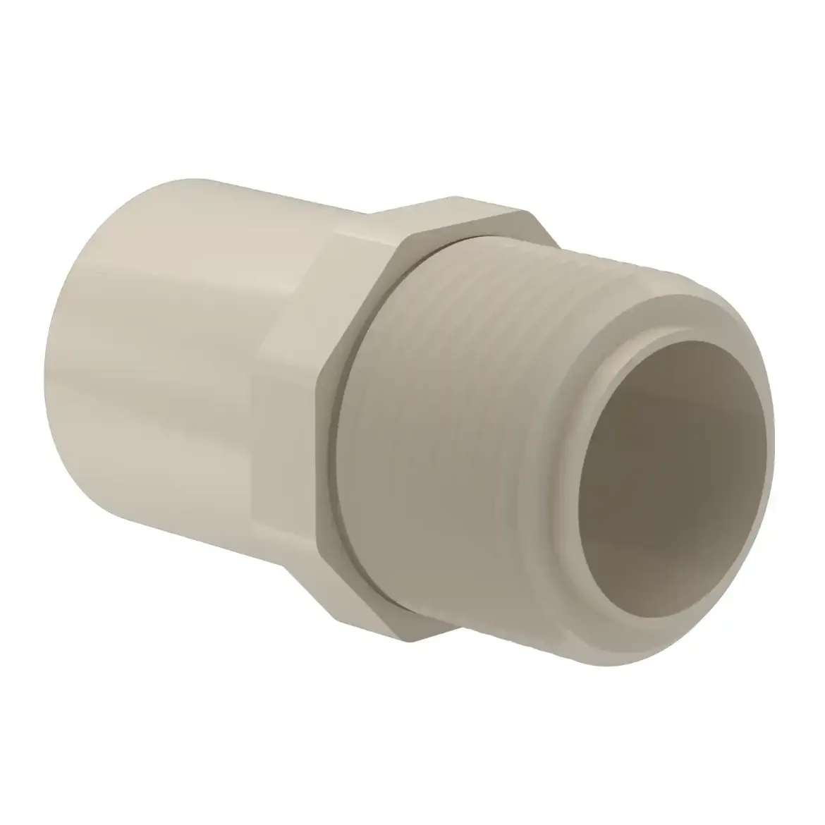 Picture of Adaptor Male Thread:50X1 1/2in SDR11 ISO S-5 R-thread injection moulded Butt-welding PPR grey