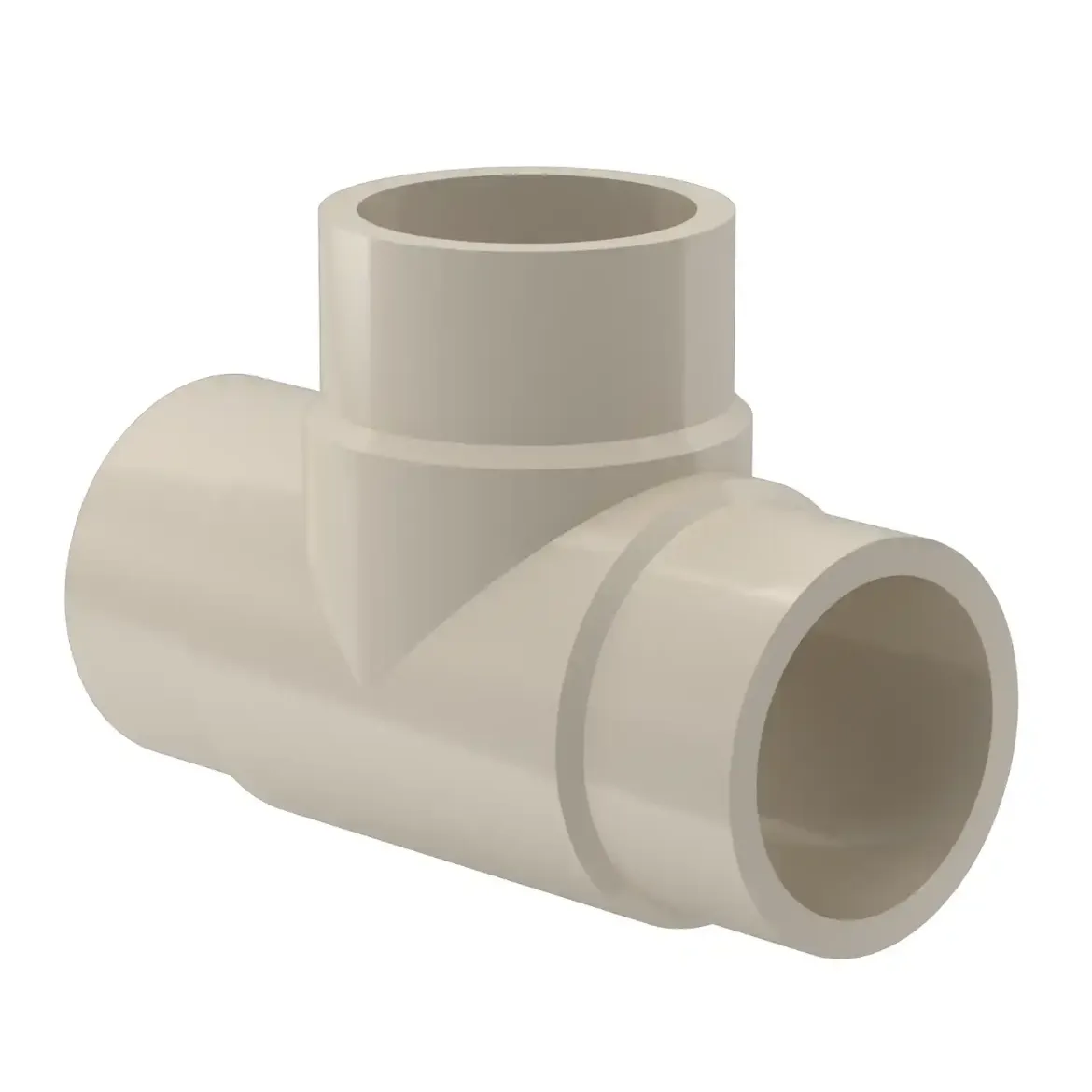 Picture of Tee:32X2.9 SDR11 ISO S-5 short spigot injection moulded Butt-welding PPR grey