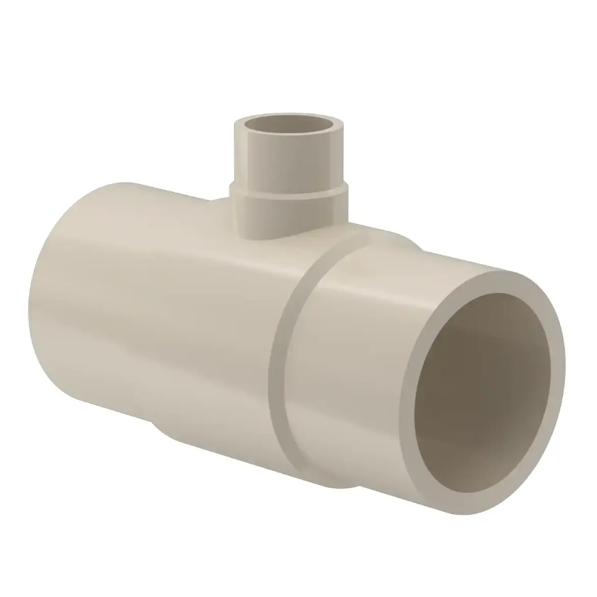 Picture of Tee reduced:225/125 SDR17 ISO S-8 short spigot injection moulded Butt-welding PPR grey