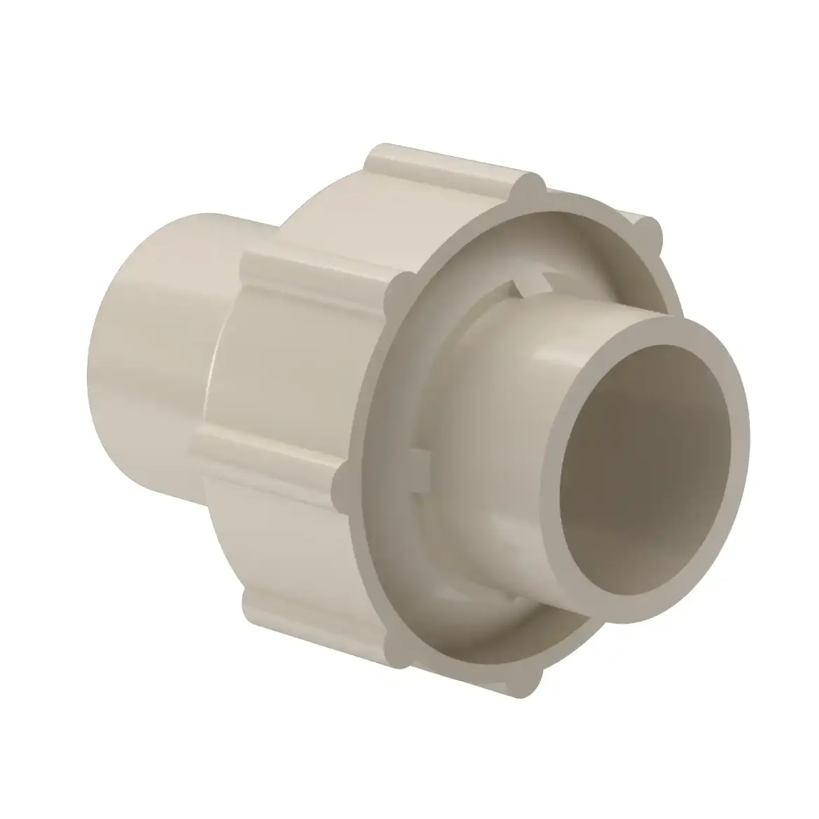 Picture of Union Type 24:50X4.6 SDR11 ISO S-5 FPM-sealing injection moulded Butt-welding PPR grey